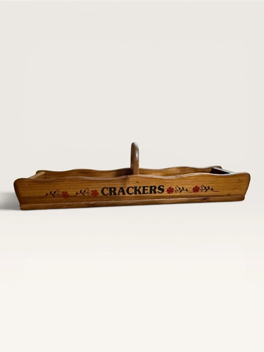 Vintage Giftco Inc. Wooden Cracker Tray Caddy